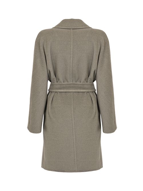 Cappotto a vestaglia Scire in beaver di lana Grigio MAX MARA STUDIO | 2526016112600032